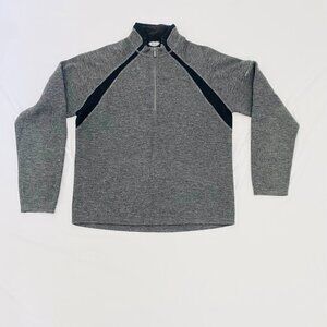 Meister Men's grey merino wool ski sweater Size Large, athleisure, quiet luxury